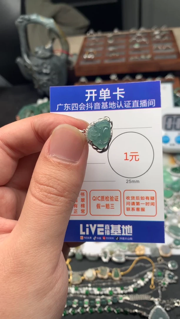 翡翠未镶嵌颈饰佛公