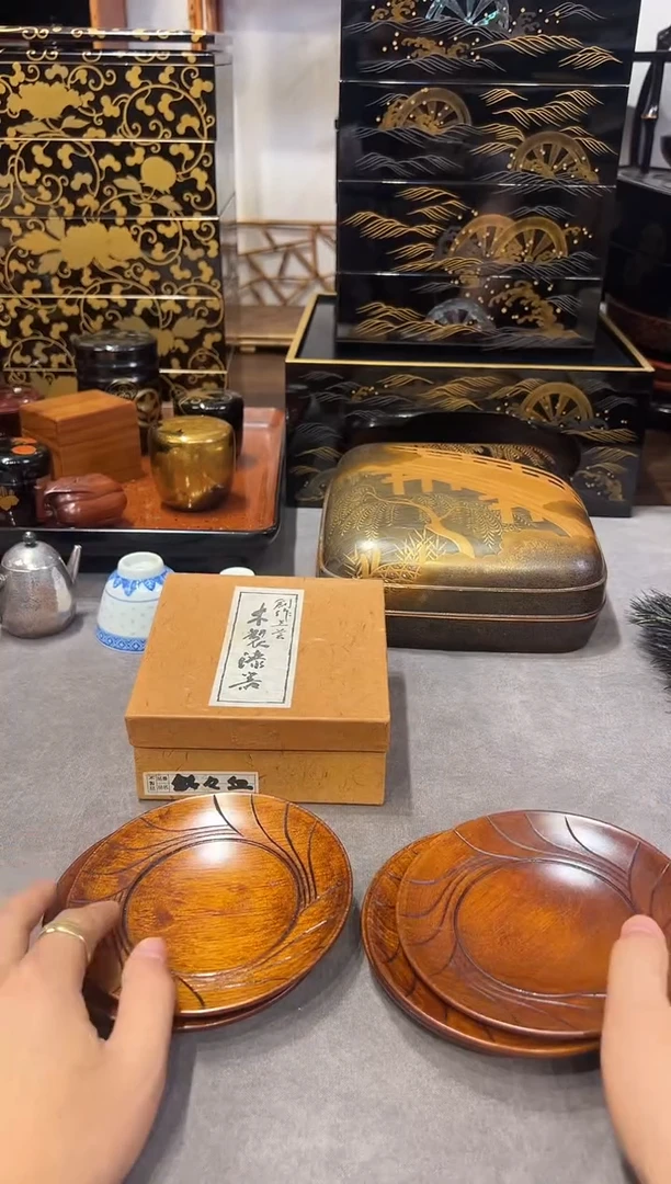 杯垫五片   大漆漆器大漆漆器