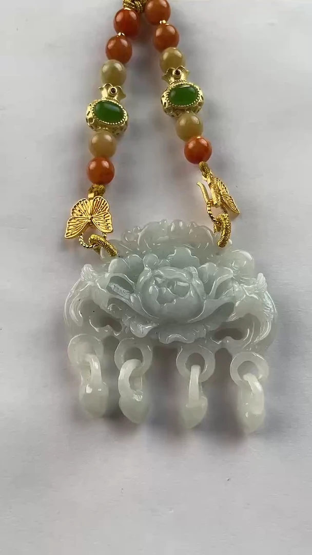 【闪购商品】翡翠颈饰未镶嵌2535(赠链)部分宝贝微瑕主播介绍为准