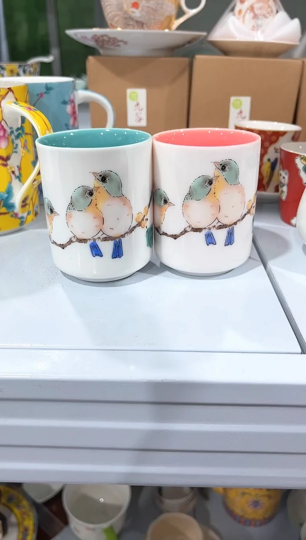 瓷片陶陶瓷（简装）主人杯2个