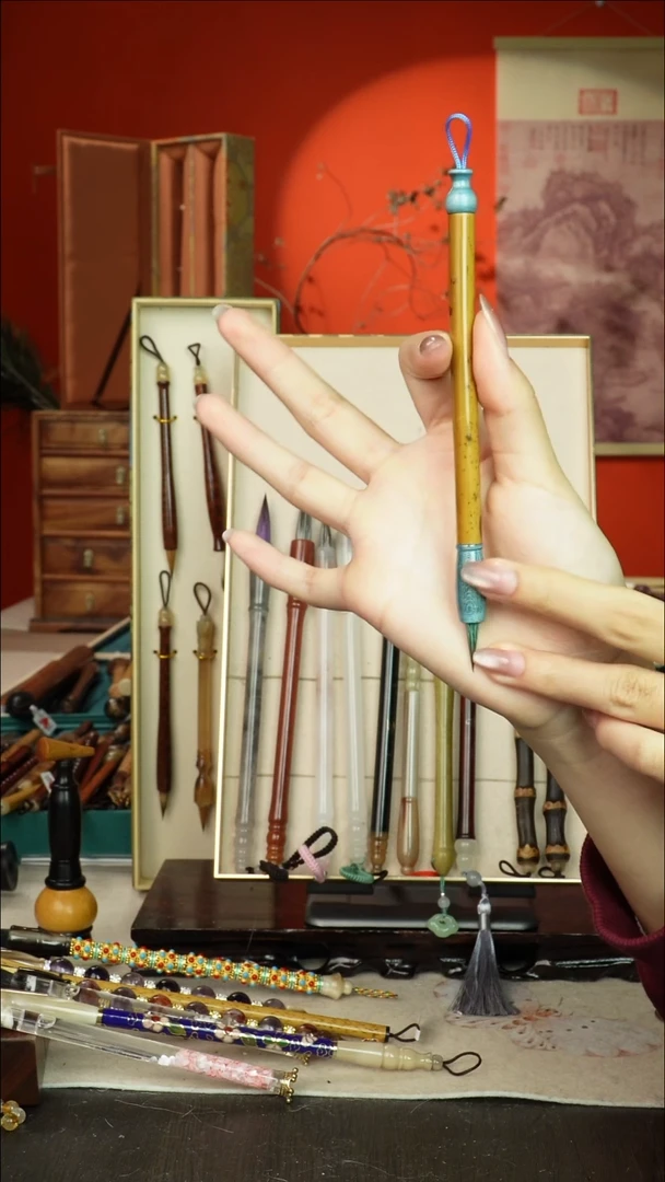 247号闪孤品高货毛笔链接 清水试笔 蘸墨不退