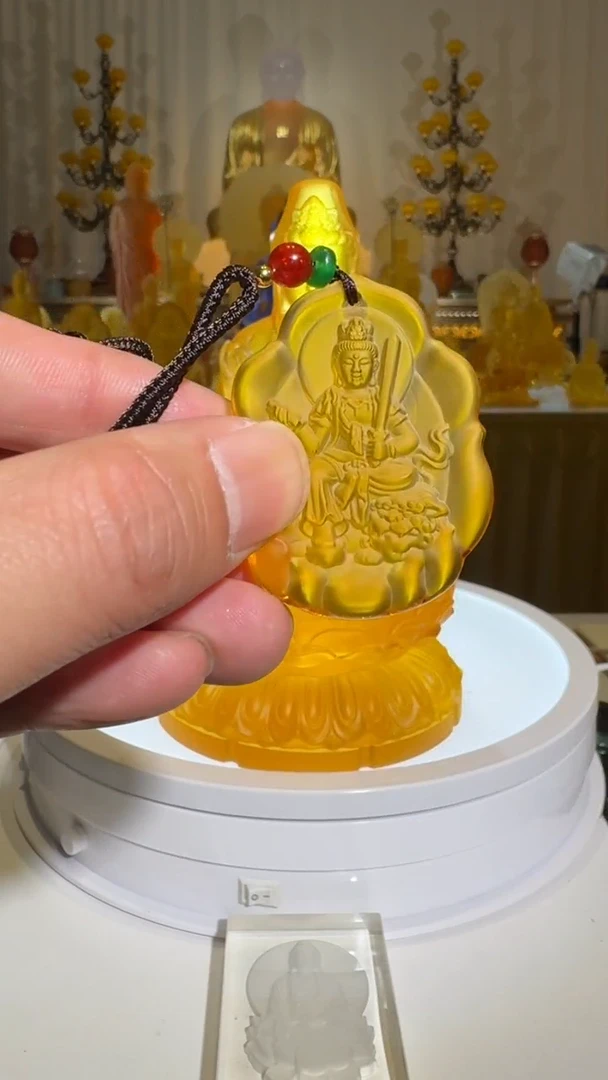 手工艺品琉璃文殊菩萨
