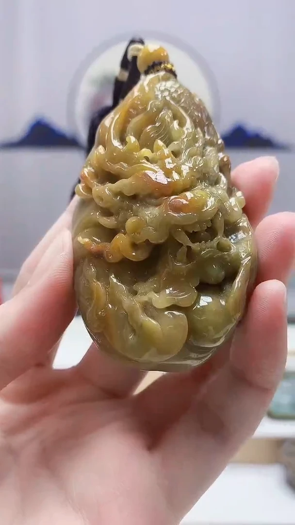 未镶嵌定制翡翠5028zm-毛货挂件141