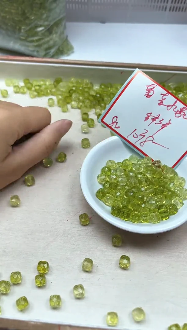 水晶珠宝半成品未镶嵌M501 葡萄晶方糖8mm10个8元