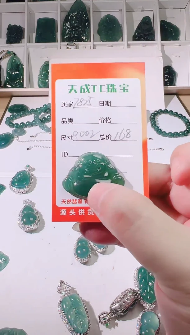 颈饰未镶嵌翡翠天然A货翡翠挂件