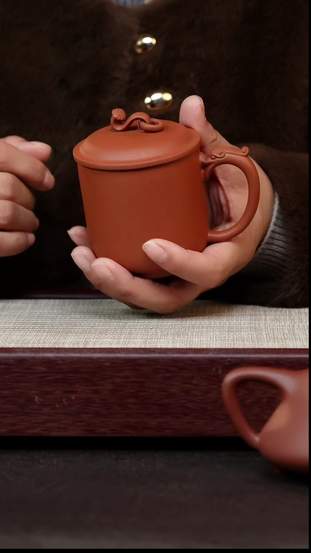 茶杯紫砂如意环小杯