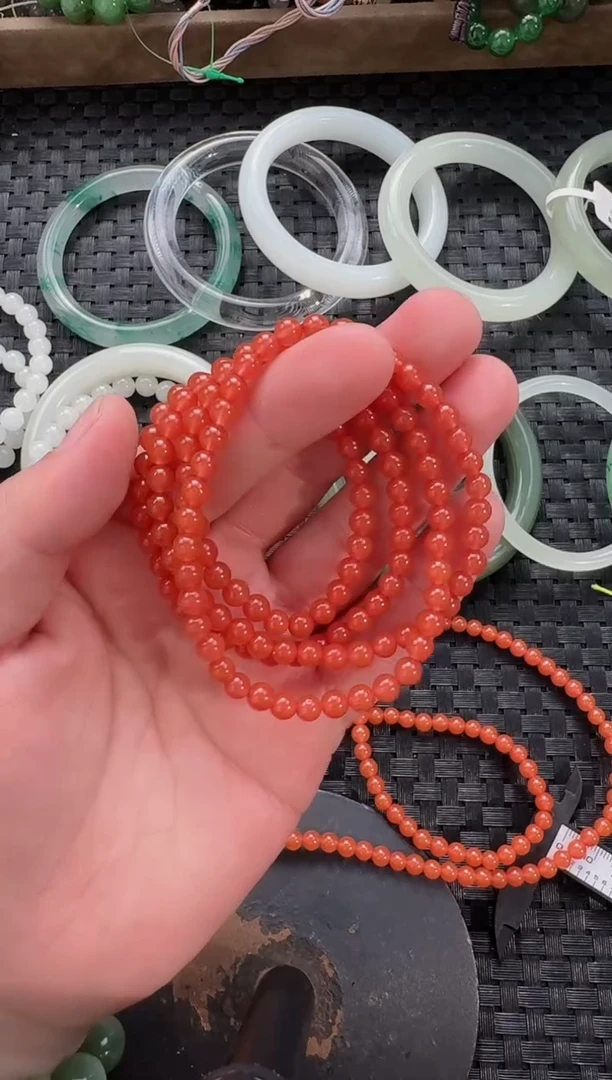 颈饰未镶嵌南红玛瑙多圈长链（多样性发货拍一发一）