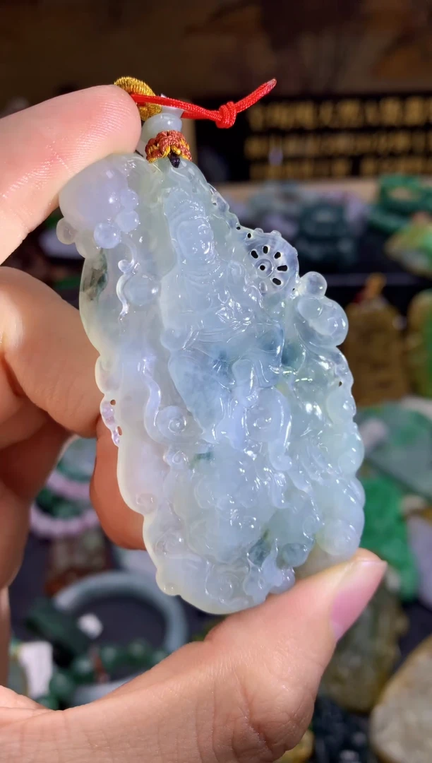 颈饰未镶嵌翡翠天然缅甸翡翠A货