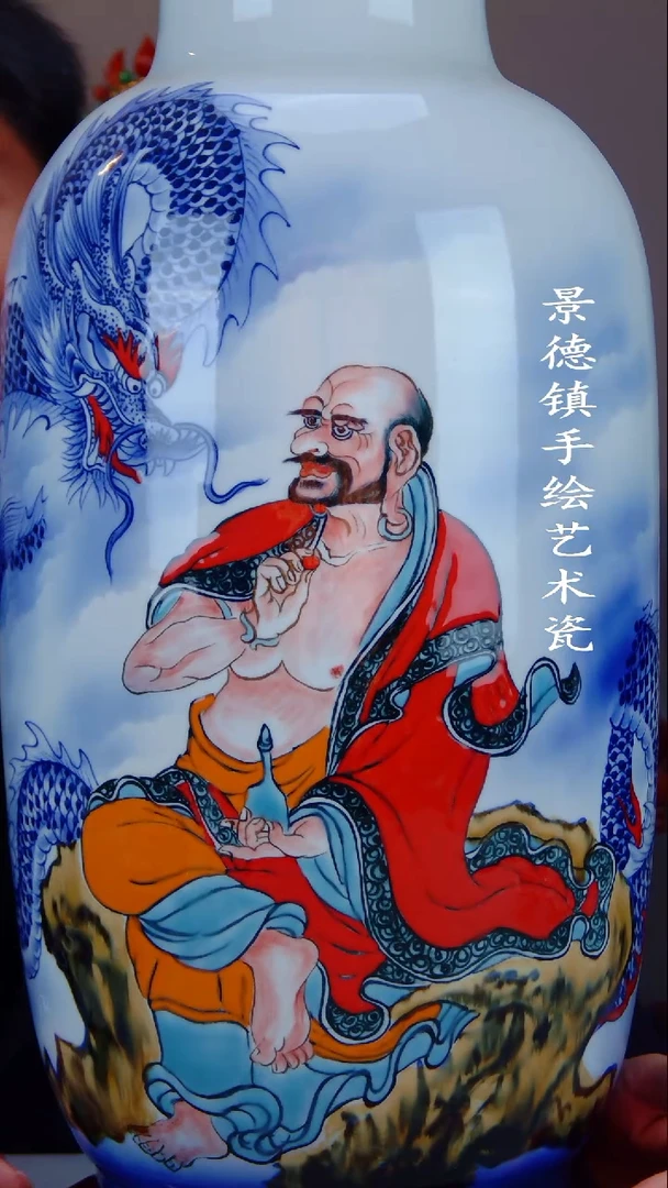 摆件陶景德镇手工手绘陶瓷摆件53
