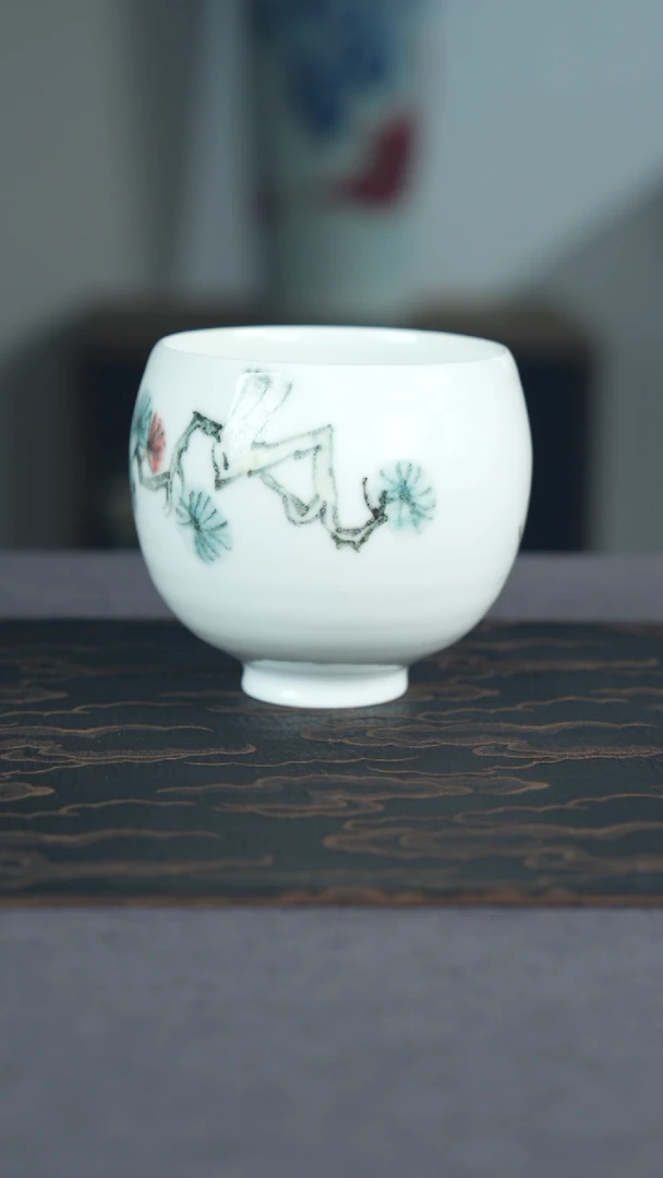 瓷片诗*《美满图》主人杯1