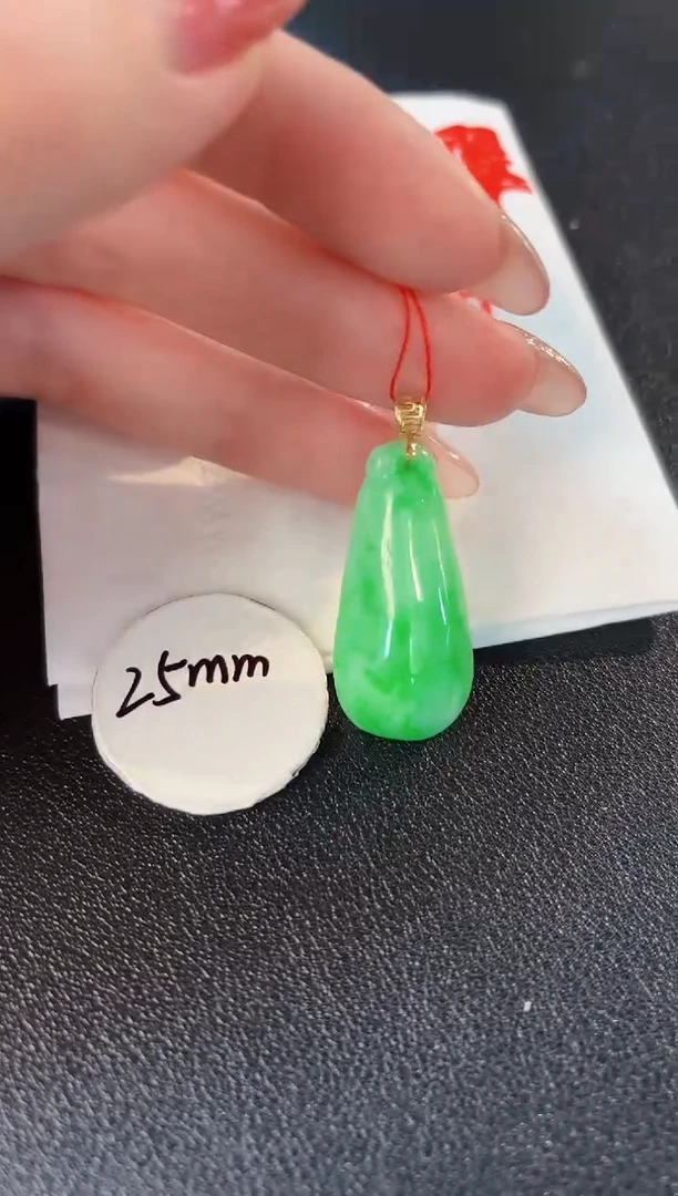 【闪购商品】翡翠颈饰18K金镶嵌 缅料A货/支持复检/一件