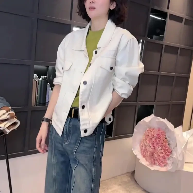 《姚家优麦汇》Y5170早春新款设计感百搭时尚韩版牛仔外套休闲女款