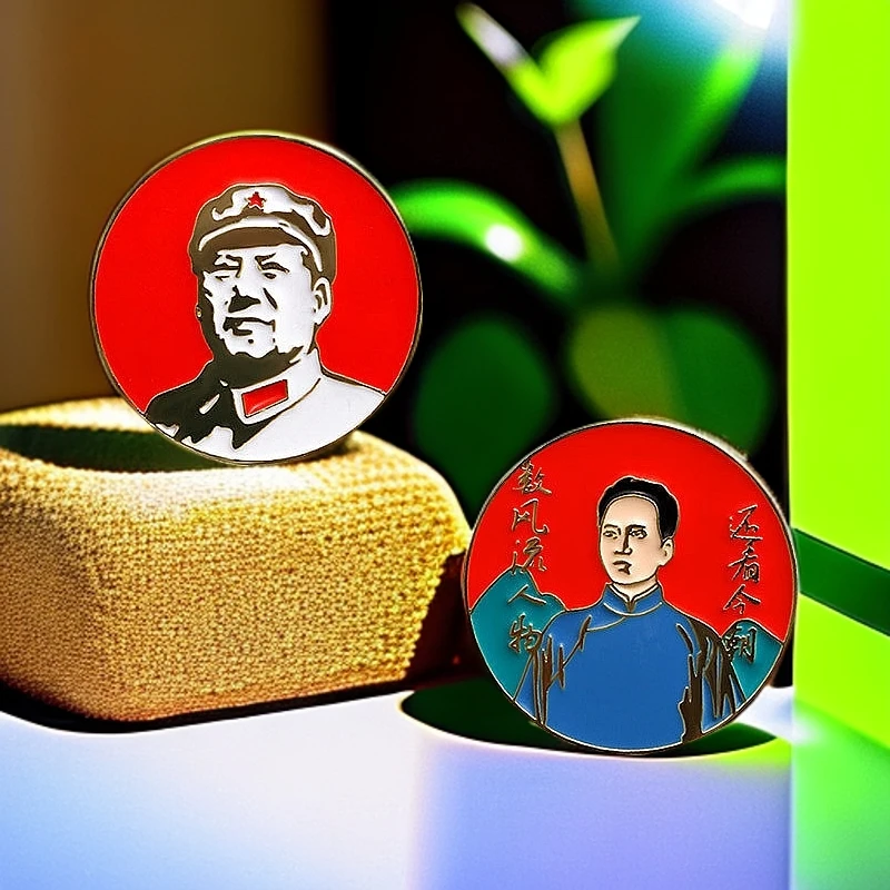 合金胸针 2025年新款毛主席头像锌合金徽章红色文化国潮纪念人物