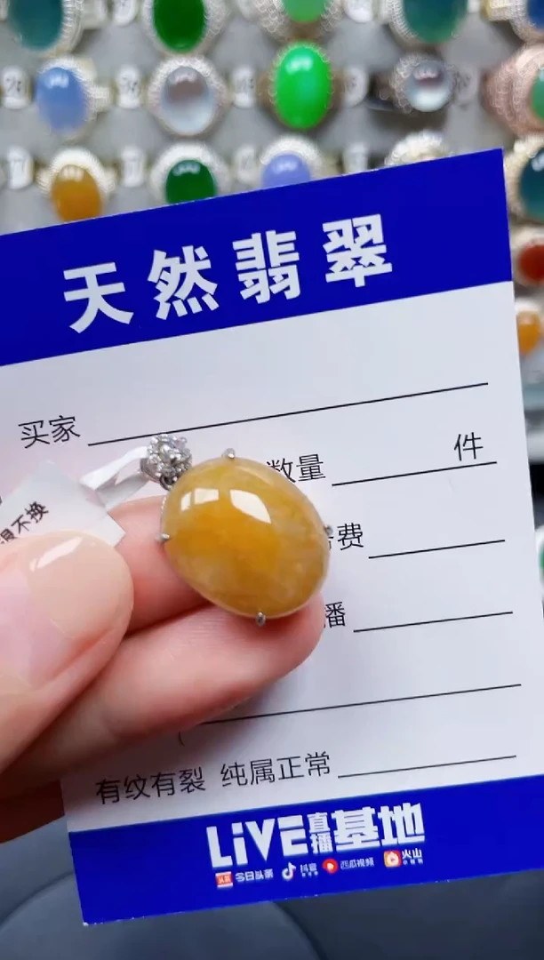 颈饰银S925镶嵌翡翠106