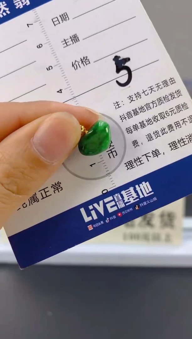 【闪购商品】翡翠颈饰18K金镶嵌天然A货翡翠  5