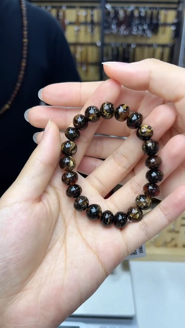 未镶嵌琥珀裸石抚顺琥珀黑花10+