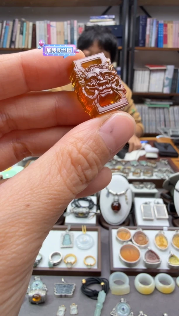 琥珀颈饰未镶嵌用****2经书扣14