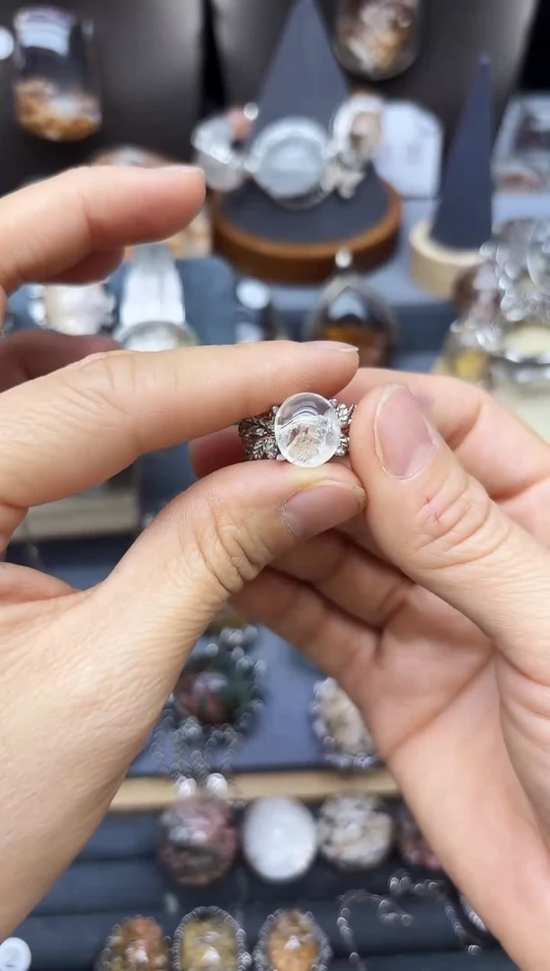 银S925镶嵌珠宝半成品水晶?****?定制