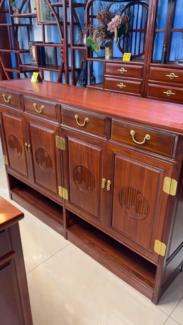 花梨木类家具小*豪华大鞋柜158*38*106四门