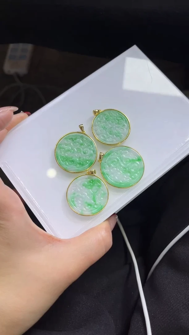 【闪购商品】翡翠颈饰银S925镶嵌Z108多样性发一件/配绳子