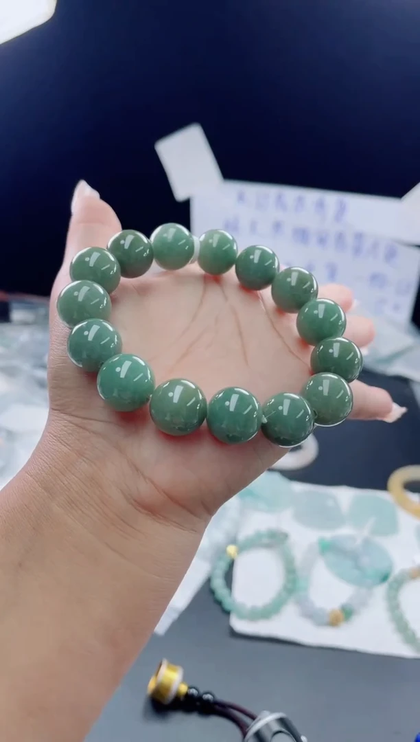 未镶嵌定制翡翠珠串14.2
