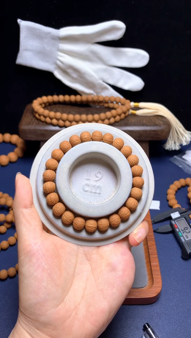 猴头核桃手串10麒麟纹凤羽