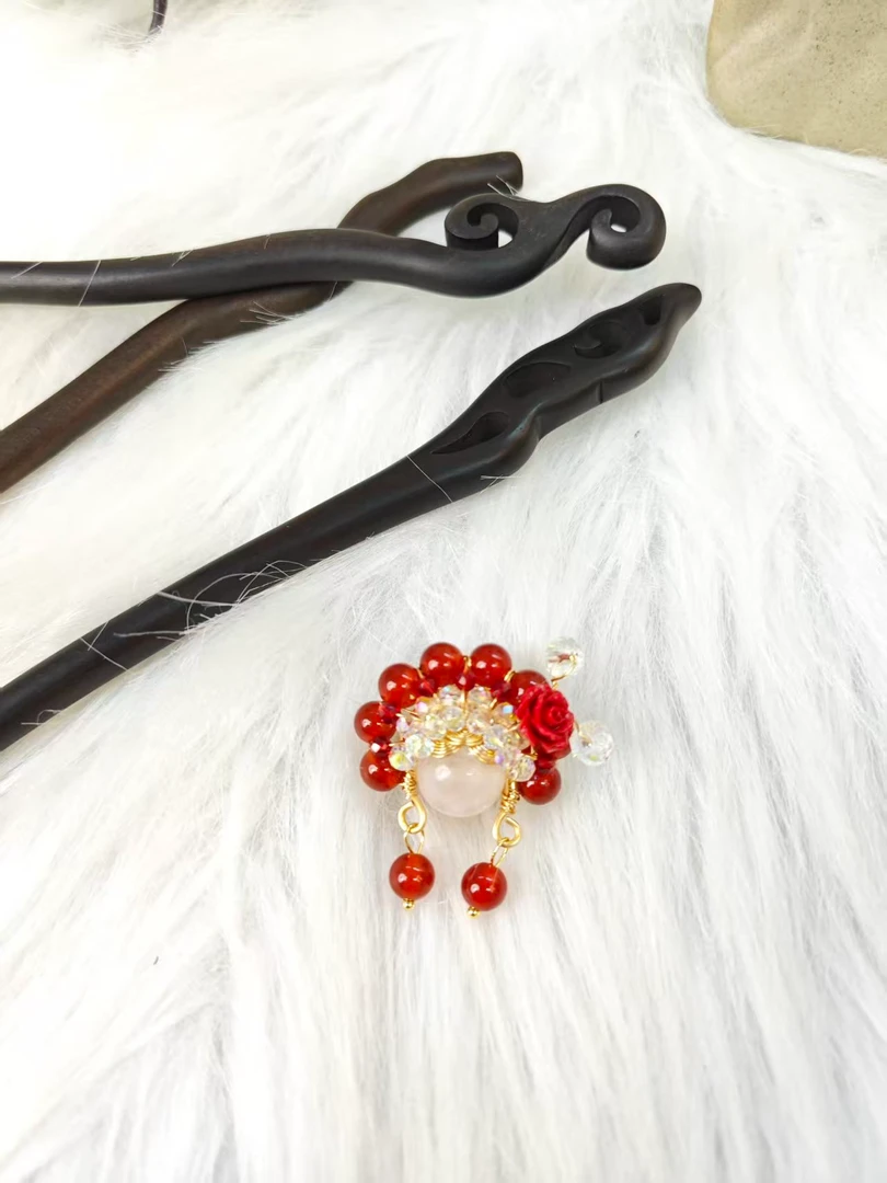 炑歌K391原创红色(胸)时尚气质百搭发簪