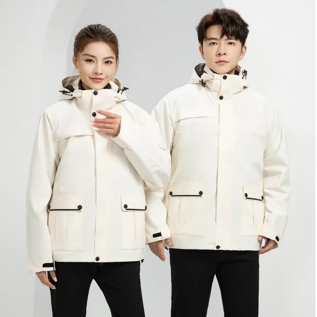 防风防水三合一两件套冲锋外衣可拆卸内胆冬季大口袋男女同款外套