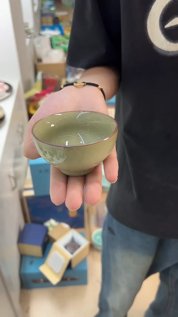 龙泉云间青瓷小米茶器