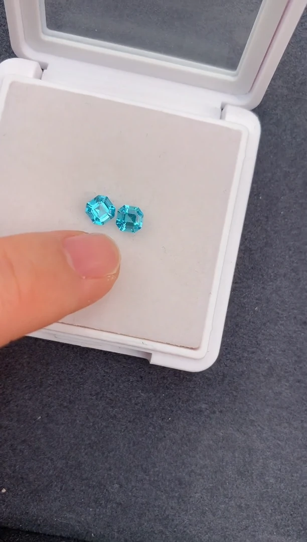 【闪购商品】磷灰石裸石未镶嵌1.3ct磷灰石配对