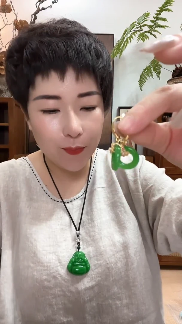 合金翡翠耳饰147