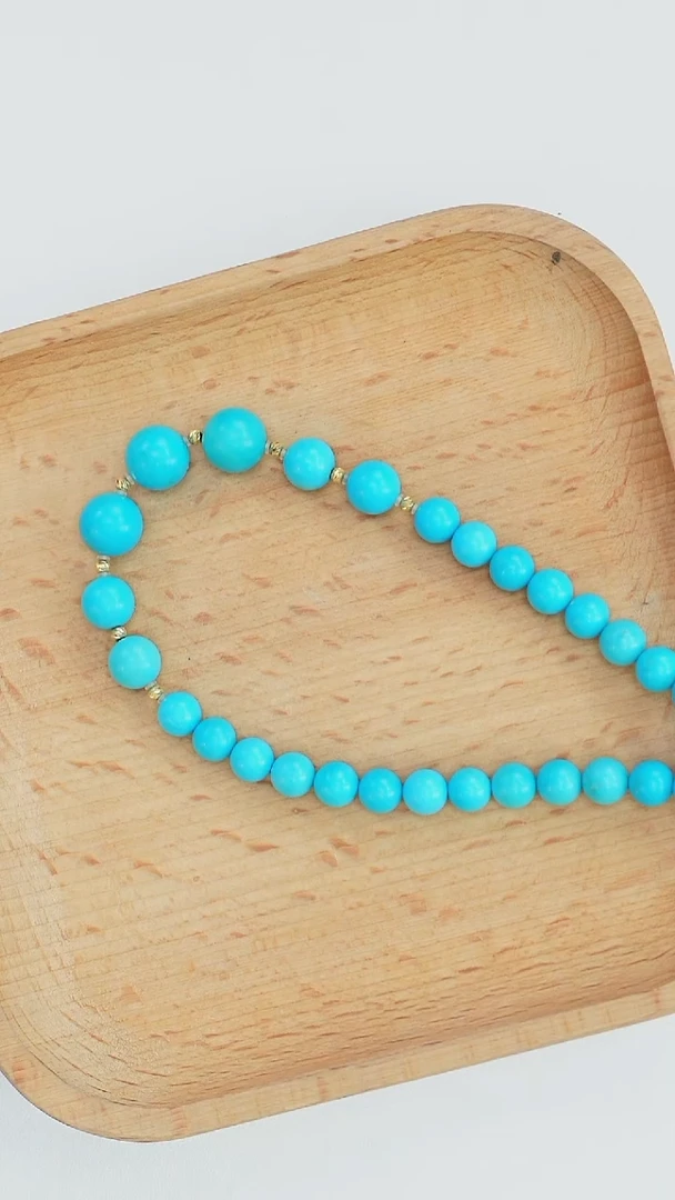 绿松石未镶嵌项链发货一件