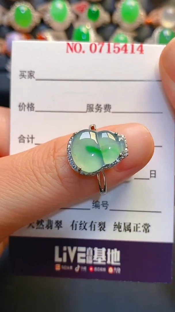 银S925镶嵌翡翠耳饰天然