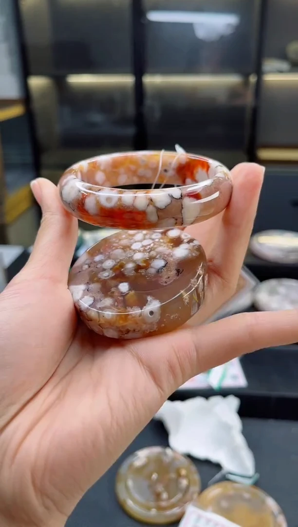 石英质玉手镯未镶嵌58圈口（赠送镯心）S903666