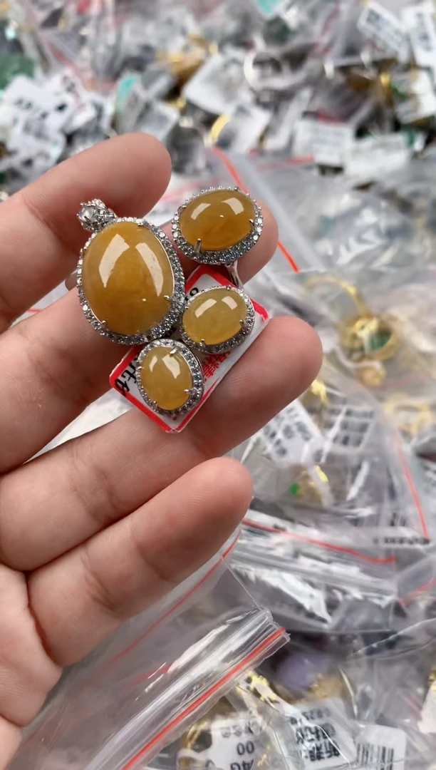 银S925镶嵌戒指翡翠444   6
