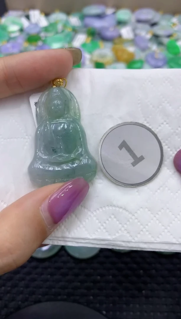 颈饰未镶嵌翡翠天然缅甸翡翠A货