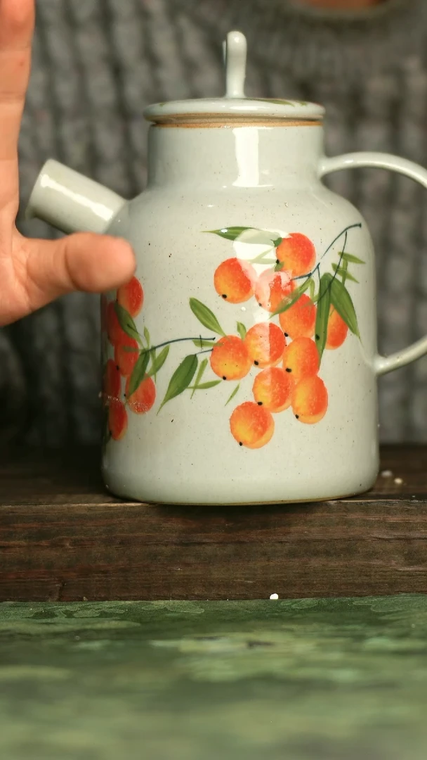 陶瓷青诗集手工手绘瓷器