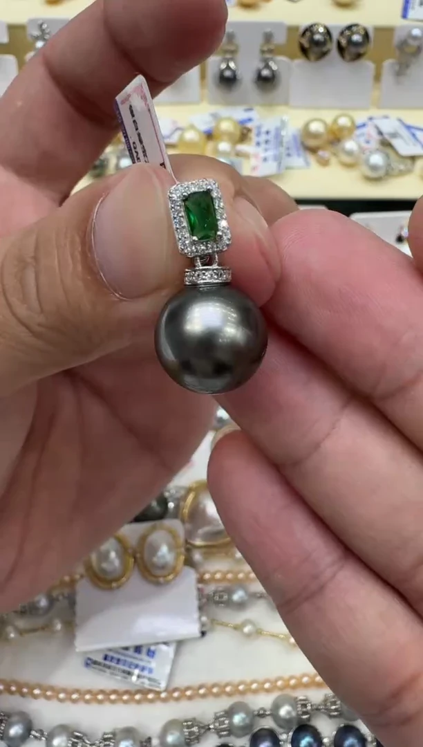 颈饰银S925镶嵌海水珍珠清货