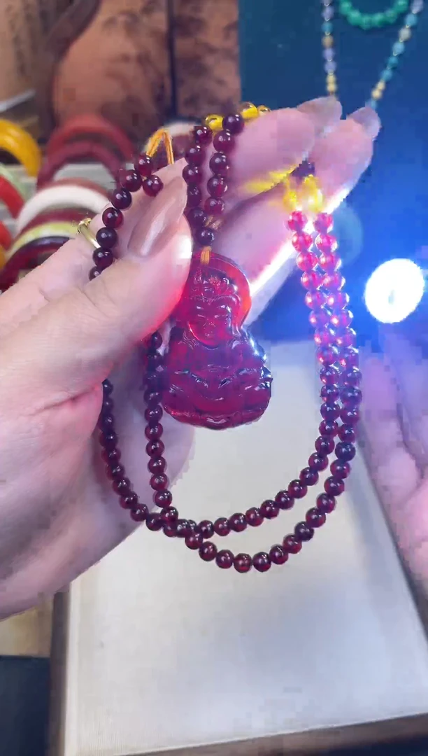 血珀项链未镶嵌项链