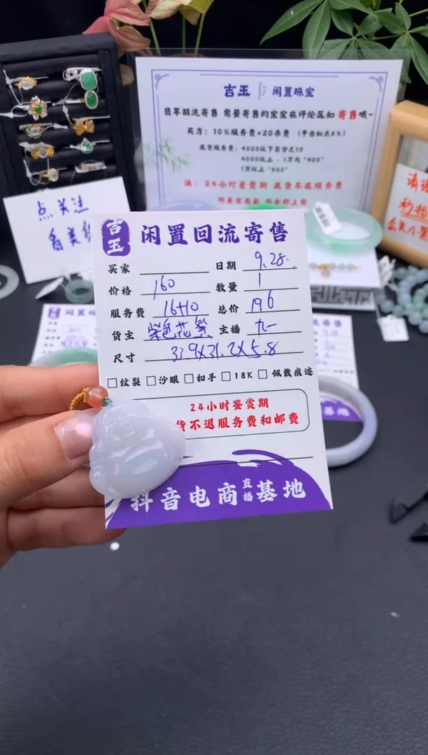 颈饰未镶嵌翡翠挂件
