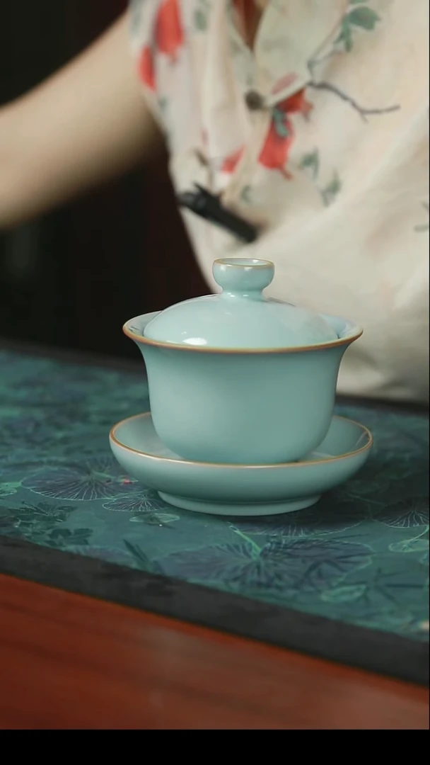 元宝盖碗 11支钉开片 一级品