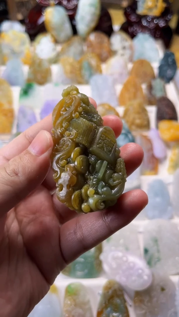 定制翡翠未镶嵌不****主毛货定制厚德载物 不退不换