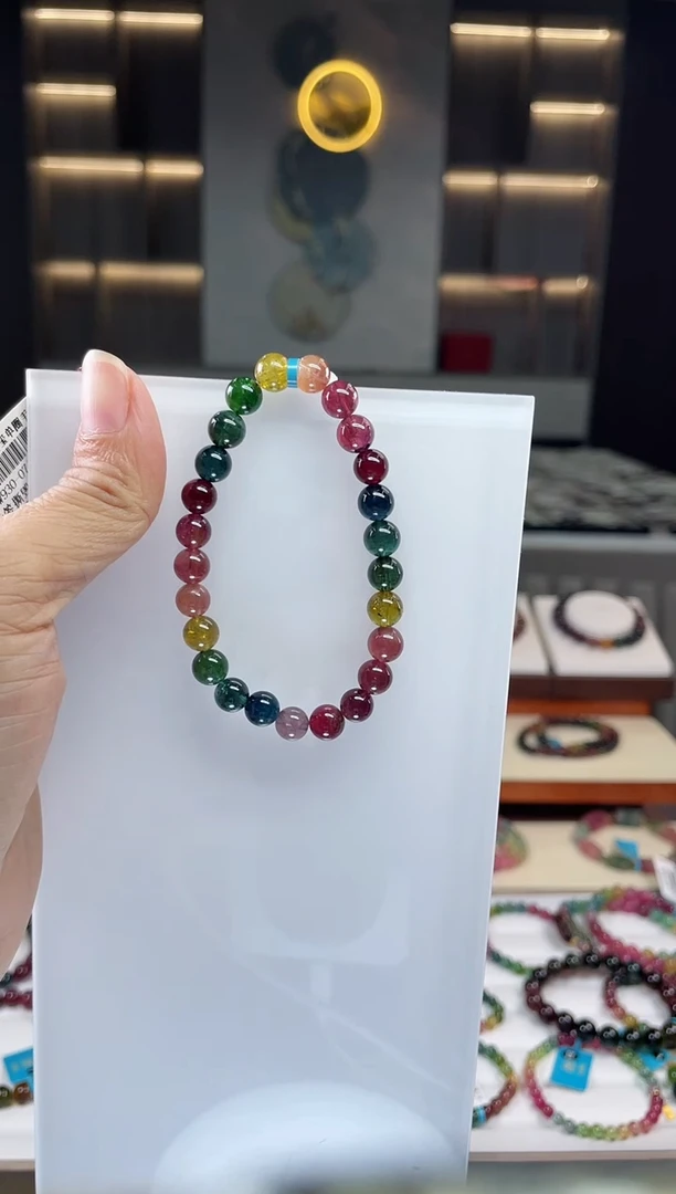 单圈手串未镶嵌碧玺（多样性发一条）Q
