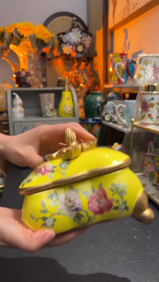 外贸陶瓷家居百货-陶瓷首饰盒