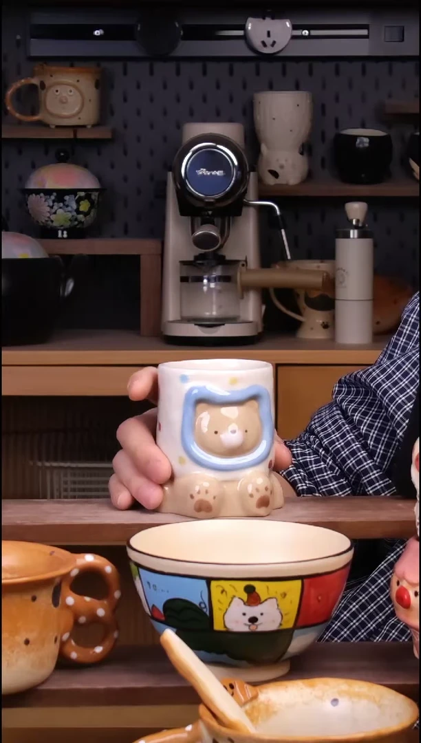 杯子景德镇可爱设计师款陶瓷