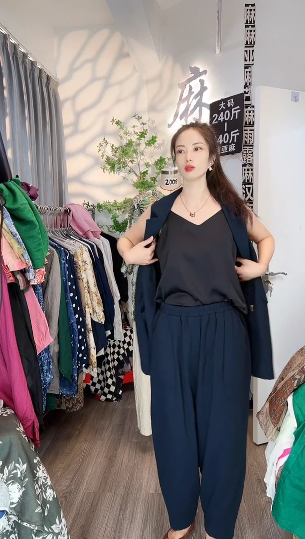 亚麻大码女装系列。裤子