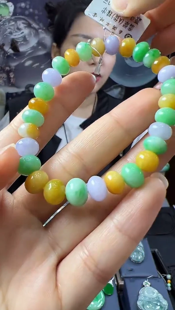 未镶嵌挂件翡翠多宝手串