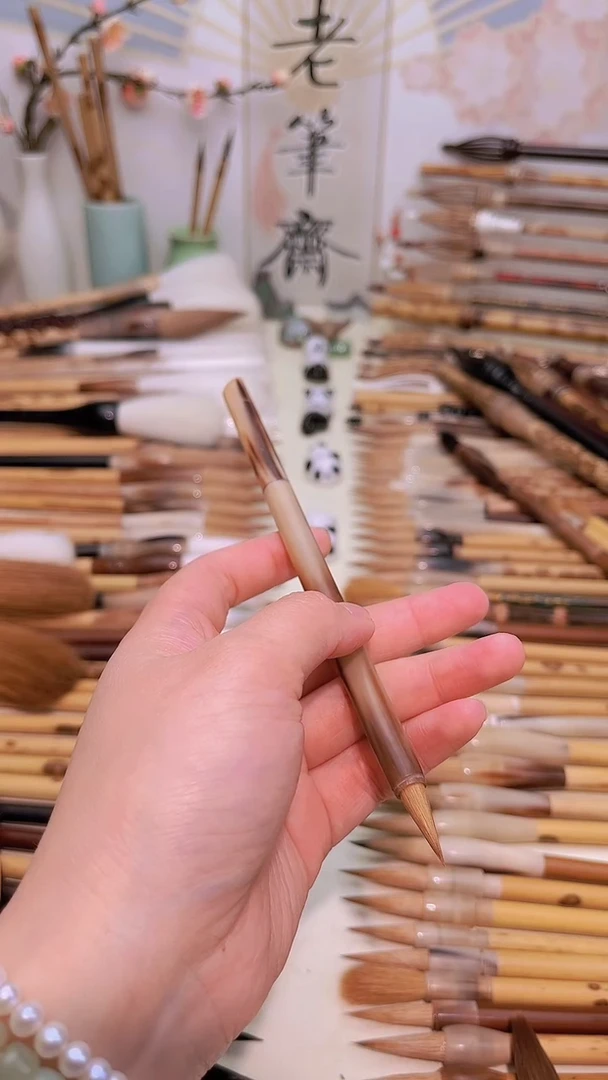 【闪购商品】竹节全牛角纯元狼小楷出峰2.0cm