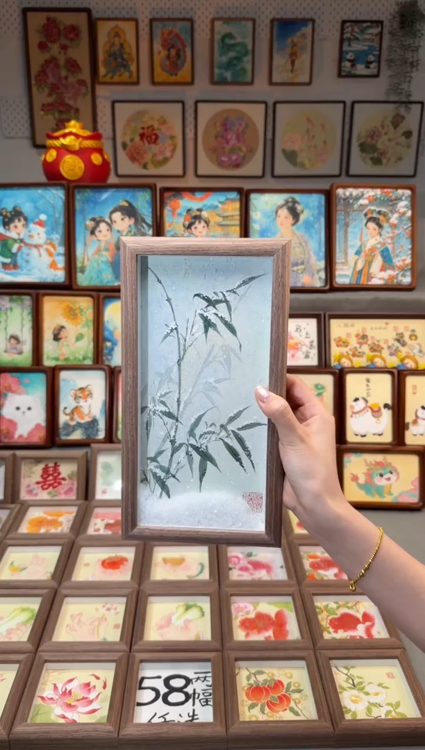 国画雪竹 手绘国画28