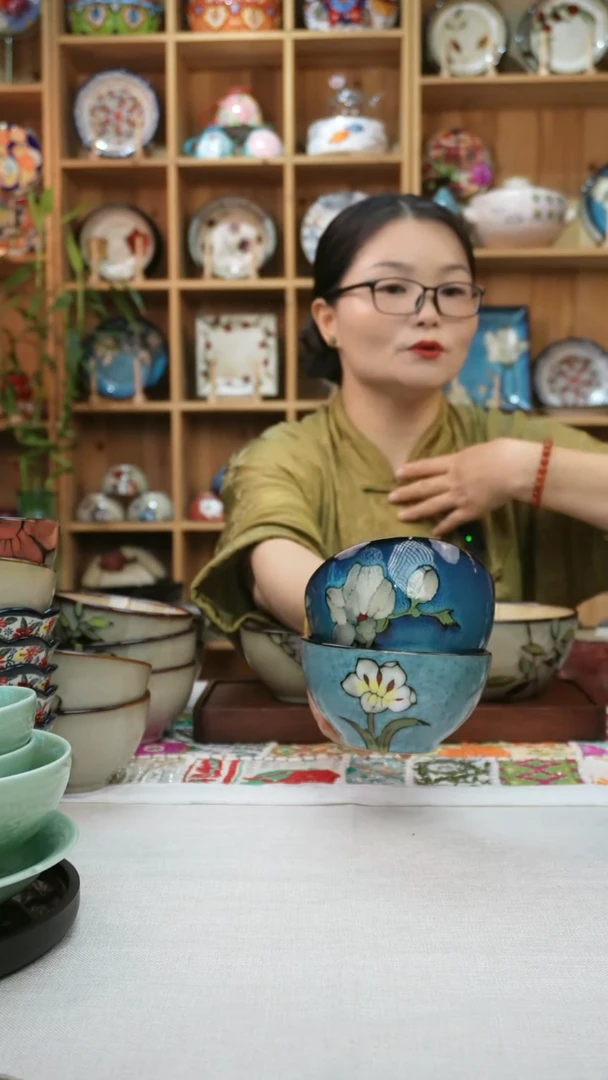 瓷片小可高温陶瓷餐具一组2只米饭碗
